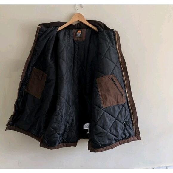 Berne Bark Canvas Insulated Shop Coat Mens 3XLT Workwear Utility Barn Coat Chore - Picture 10 of 11